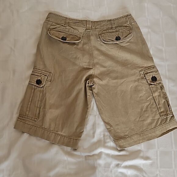 Guess Men's Cargo Khaki Cotton Shorts Size 31 - Picture 3 of 16